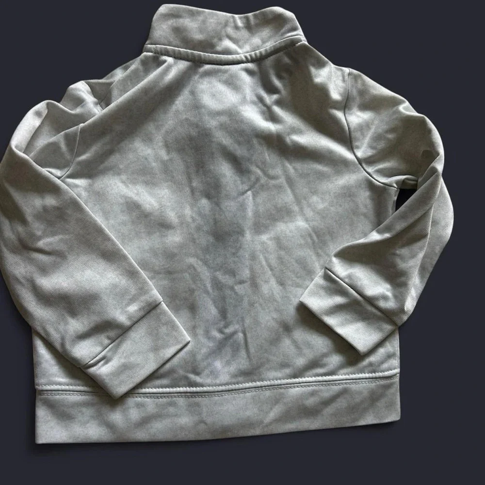 Nike Baby Track Jacket Light  Creamy Gray, Neon Yellow Swoosh, Purple Zipper 18M